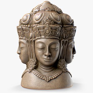 Four Faced Brahma Bust 3D model
