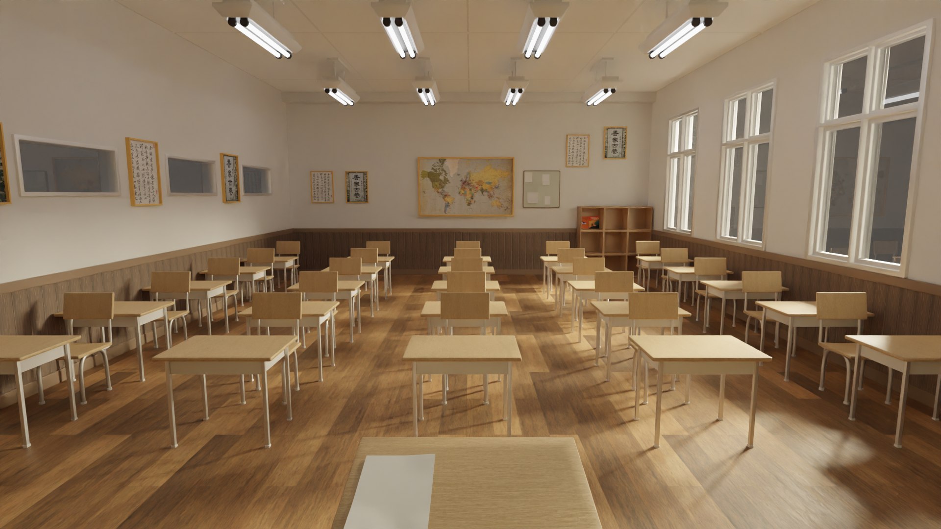 Japanese School Stylish Environment 3D - TurboSquid 2049307