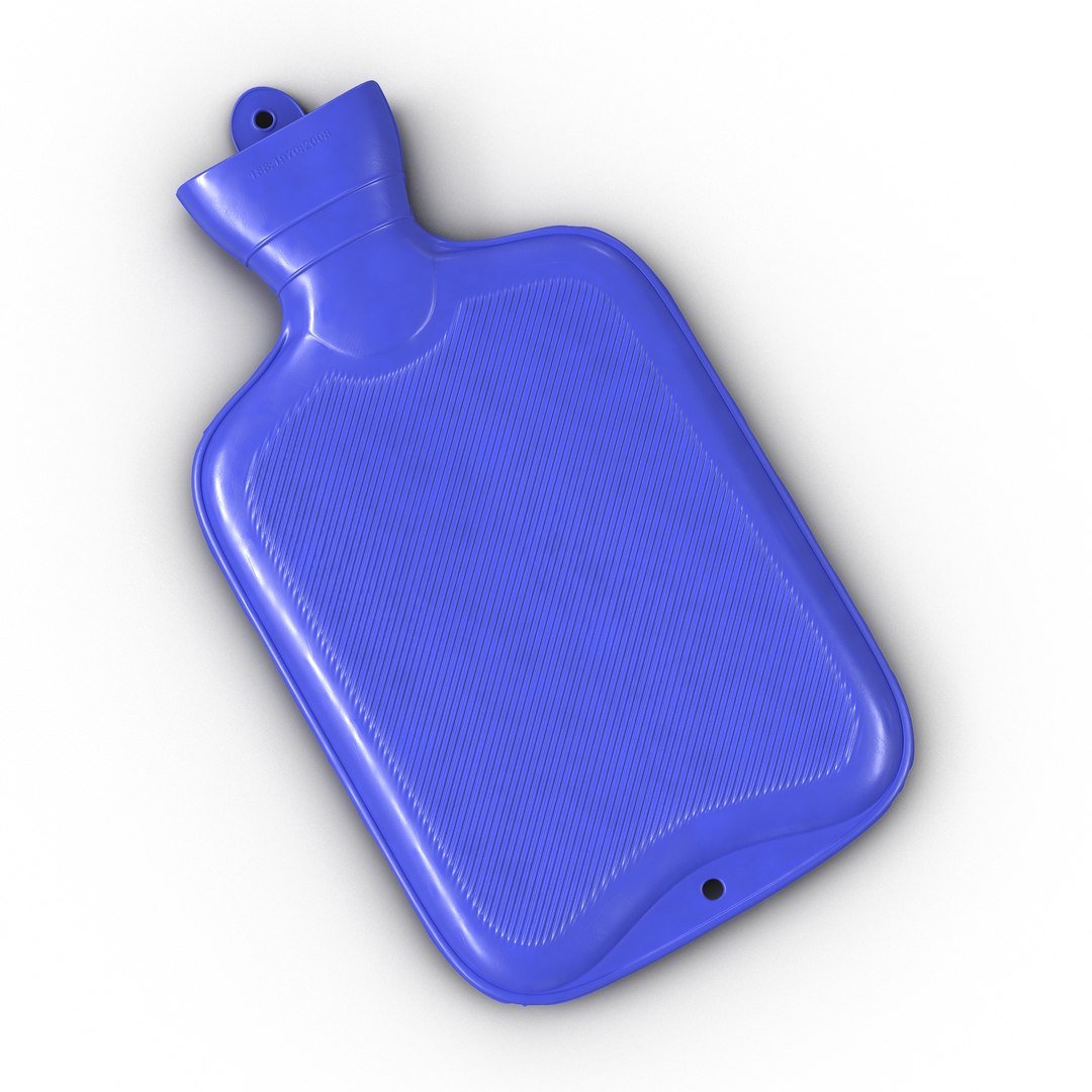 Hot Water Bottle Blue 3D model preview