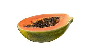 Papaya Half Low poly 3D model