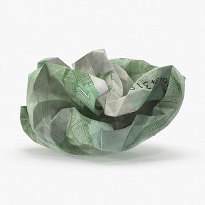 100 Euro Bill Crumpled Ball