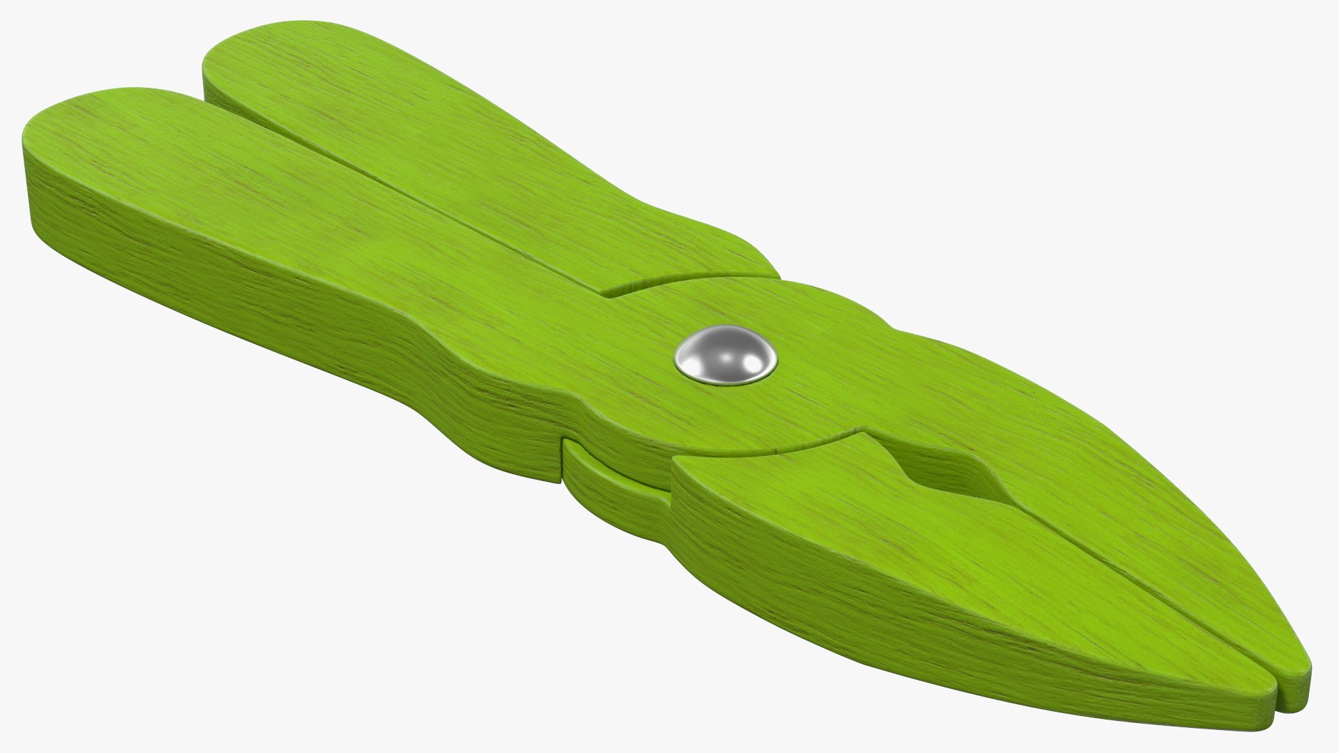 Wooden Pliers Toy 3D model preview