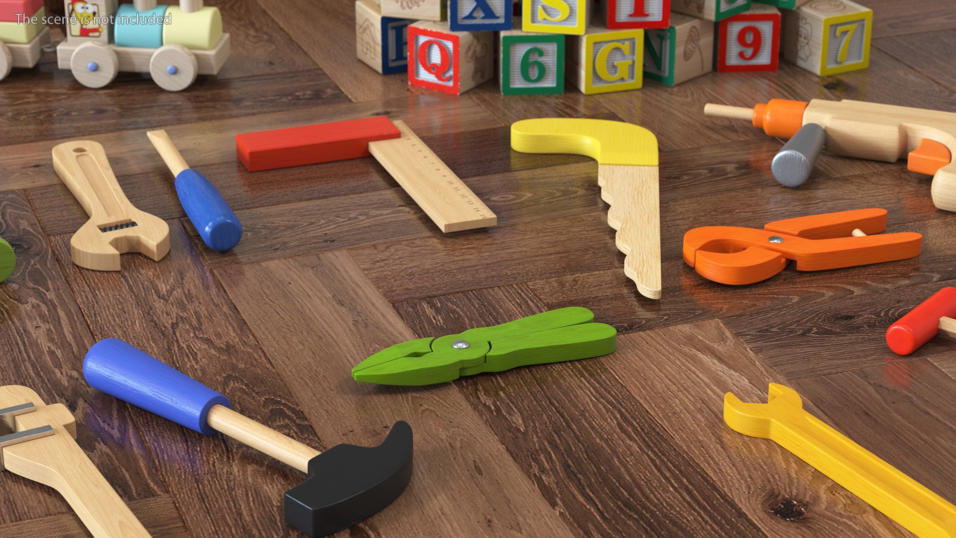 3D Wooden Pliers Toy - TurboSquid 1724501
