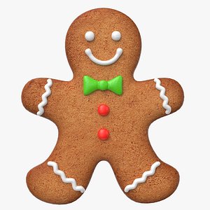 3d gingerbread cookie ginger model