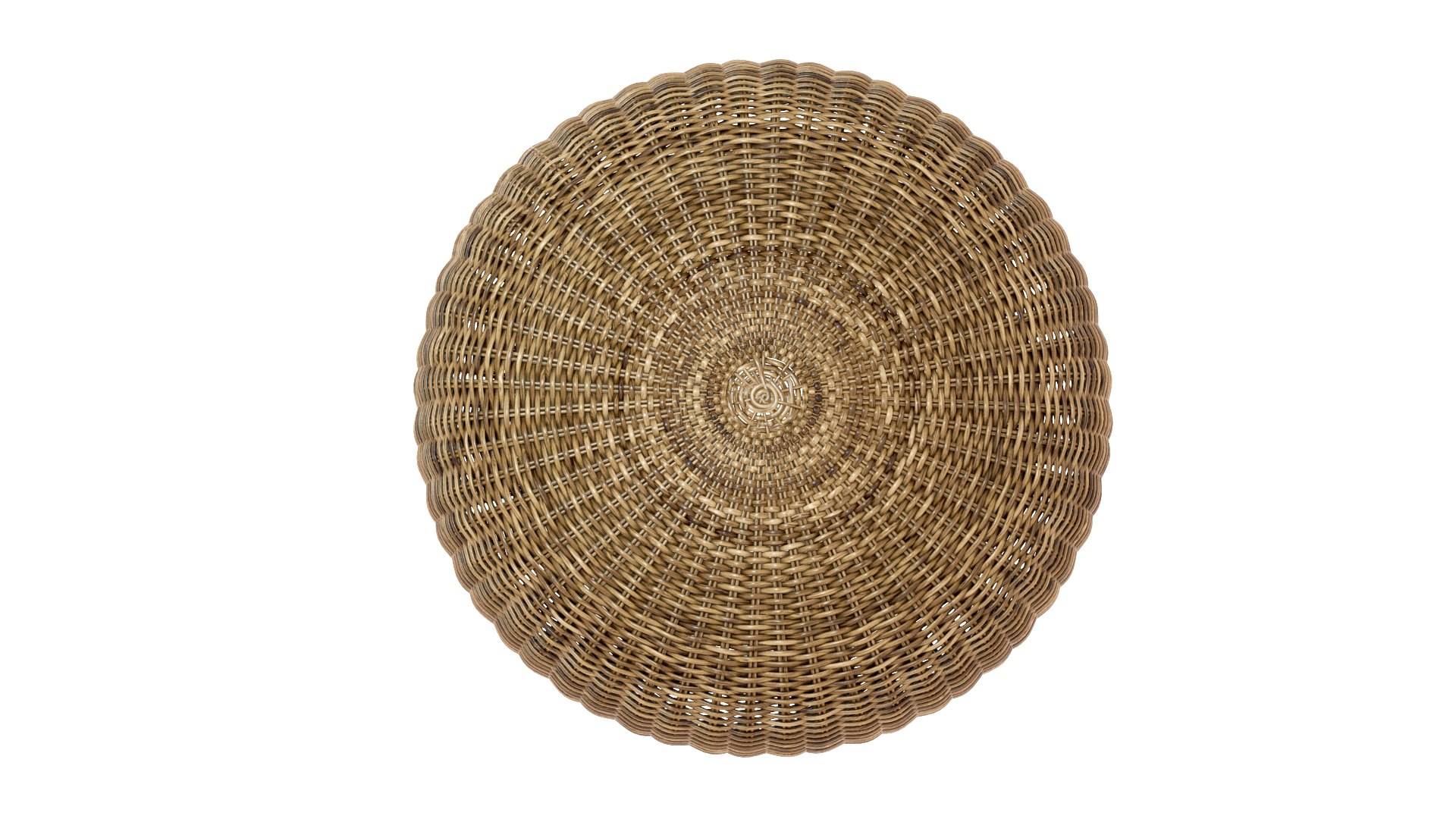 3D Wicker Round Rattan Pouf Model - TurboSquid 1735390