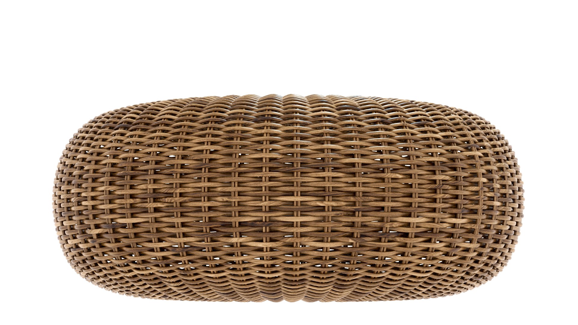 3D Wicker Round Rattan Pouf Model TurboSquid 1735390