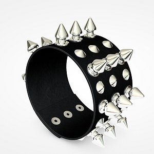 3D heavy punk bracelet