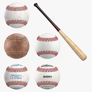Baseball Bundle_6 in 1 3D model