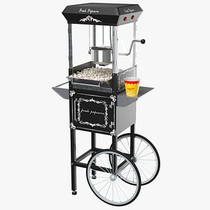 3D real popcorn cart
