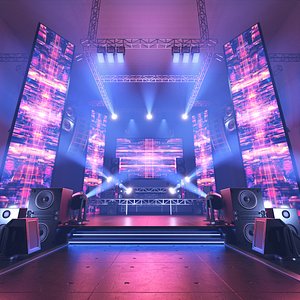 Musical Stage Animated model