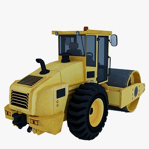 Road roller   low poly 3D