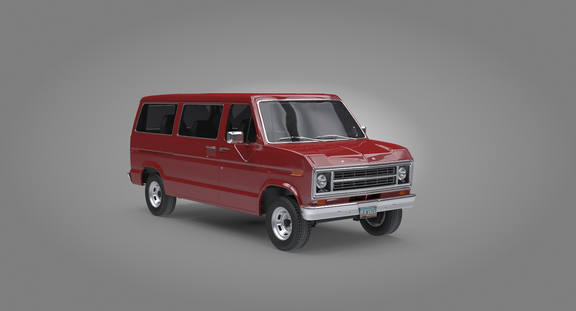 Econoline 1975 Minivan 3D Model TurboSquid 1277705
