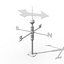 weather vane wind 3d obj