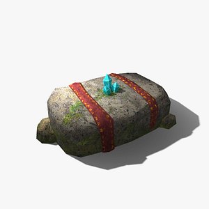 low-poly stone altar 3d model