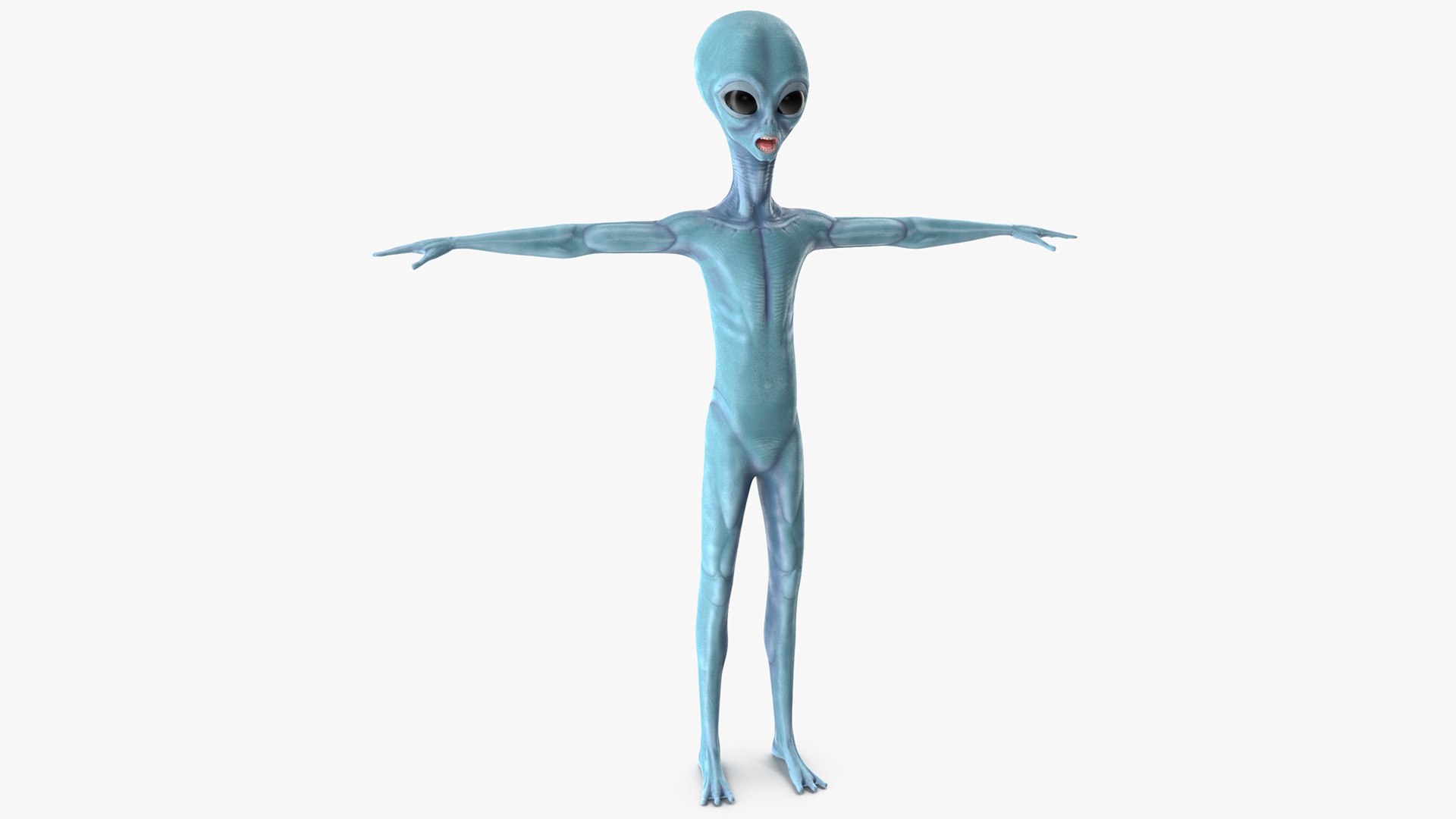 Space Alien 3D model preview