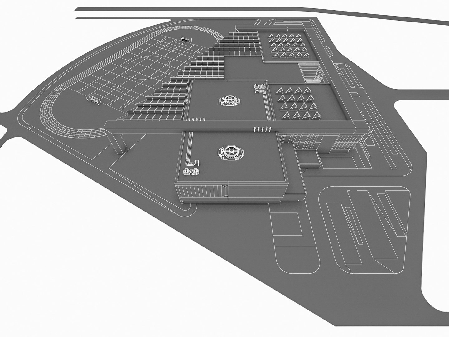 Sports Complex 02 3D - TurboSquid 1751300