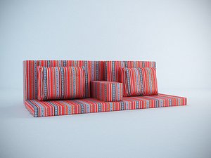 3d model arabic seating cushions
