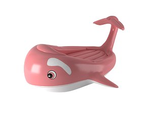 inflatable whale pool 3D