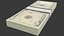 Pila di banconote da cinque dollari V1