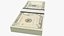 Pila di banconote da cinque dollari V1