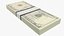 Pila di banconote da cinque dollari V1