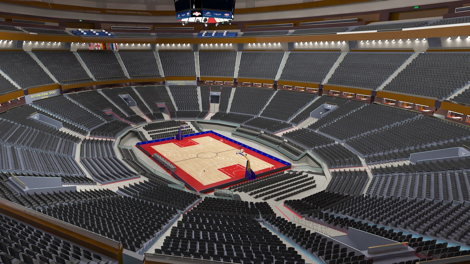 Arena Basket Ball 3D Model - TurboSquid 1621617