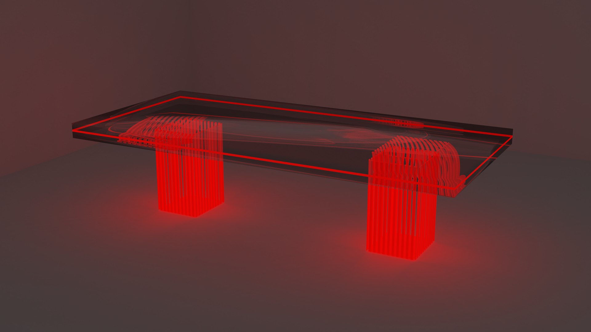 Glass Table Neon 3D Model TurboSquid 1694519
