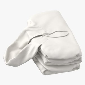 female fitted hoodie folded 3D model