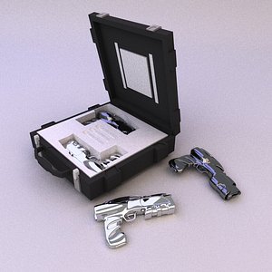3d model scifi guns