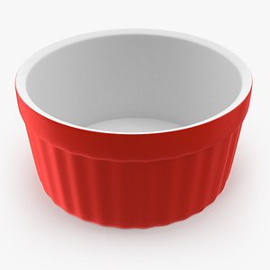 3D Melamine Dipping Bowl Round Sauce Red