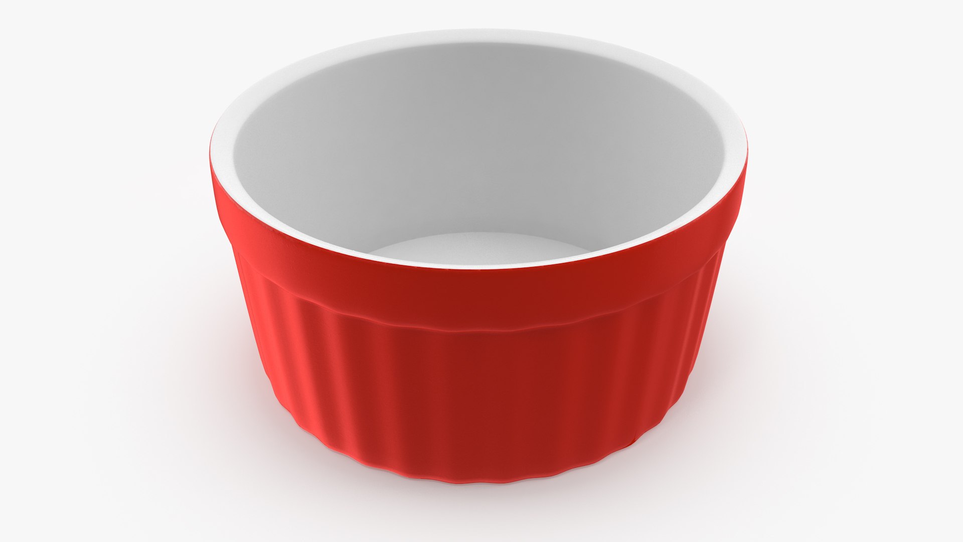 Melamine Dipping Bowl Round Sauce Red 3D model preview
