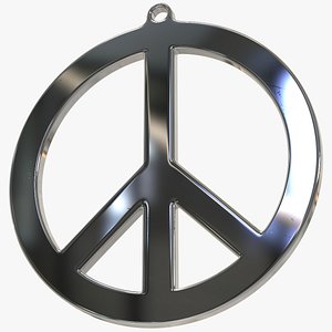 Peace And Love Pendant 3D