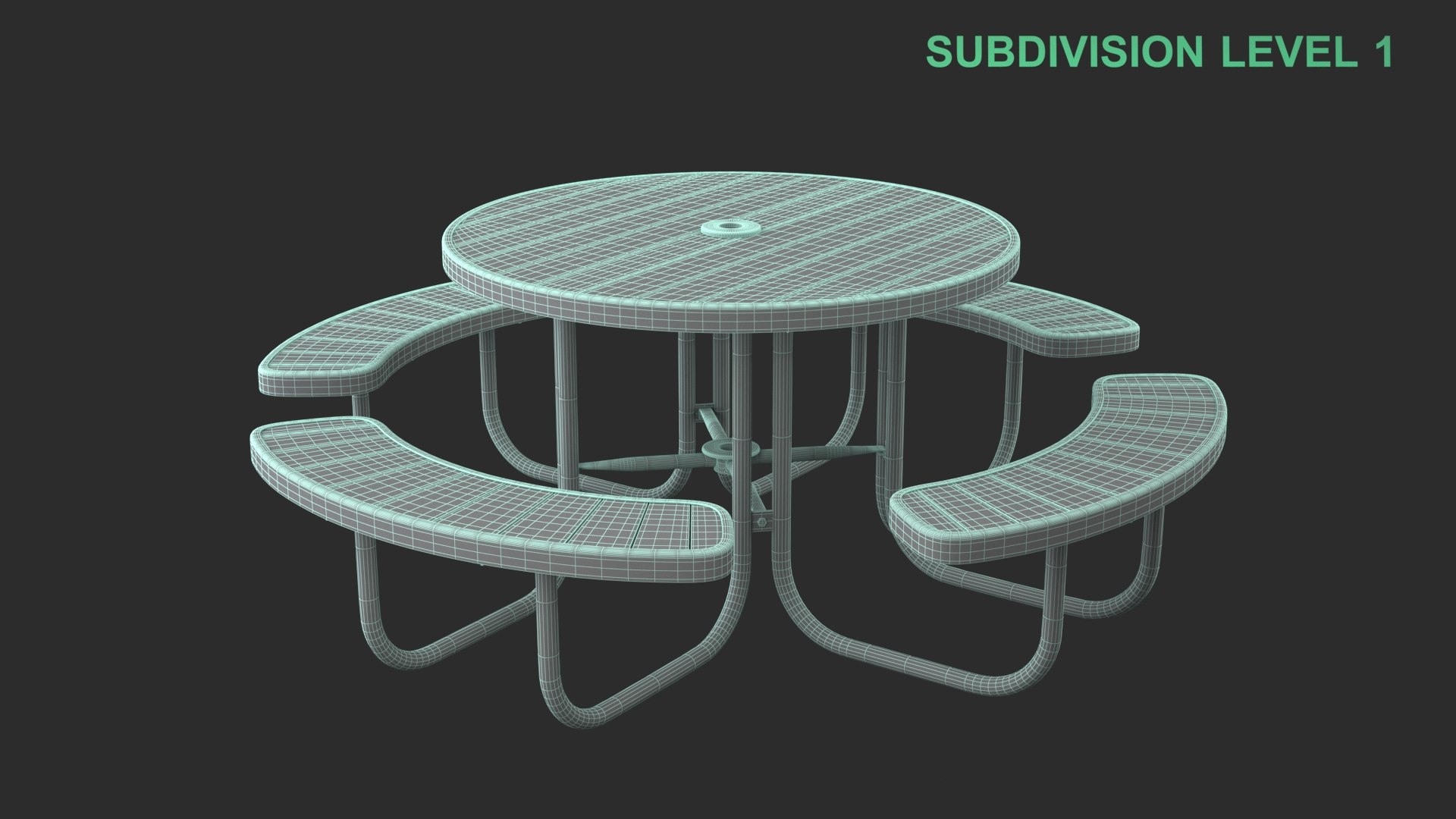 Picnic Table model https://p.turbosquid.com/ts-thumb/aZ/Uq7Eet/LC/wireframe_0004/jpg/1754377364/1920x1080/fit_q87/7c628ac00fa97d675c9fc2518055698fa48b5d9b/wireframe_0004.jpg