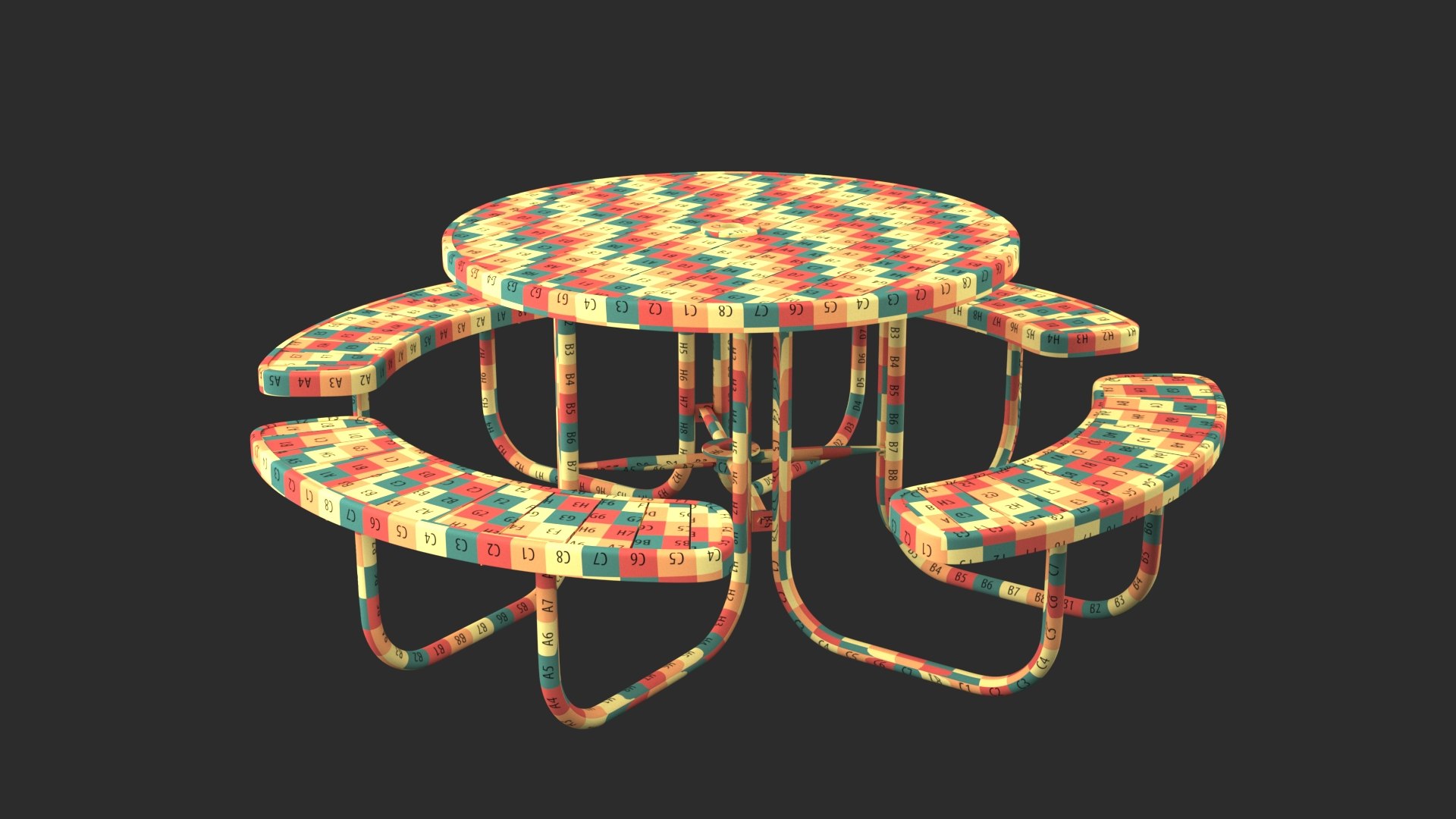 Picnic Table model https://p.turbosquid.com/ts-thumb/aZ/Uq7Eet/kn/wireframe_0000/jpg/1754377363/1920x1080/fit_q87/21b95f58d55e2d983c69bc450bdab531a5d25770/wireframe_0000.jpg