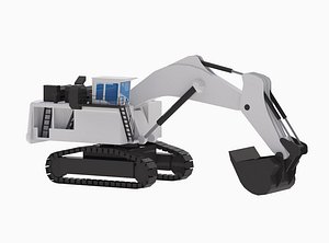 Excavator Mining R996B Simplified 3D model