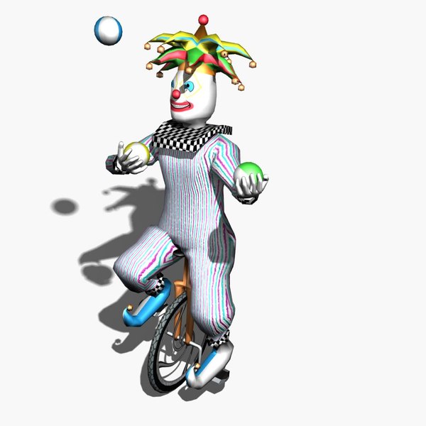 clown on a unicycle experiment