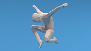Low Poly Kid Jumping 3D model