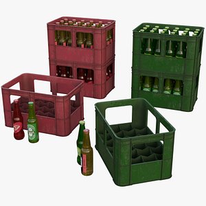 Plastic Crate 1B 3D