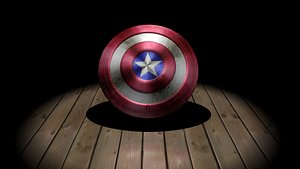 3d captain america shield