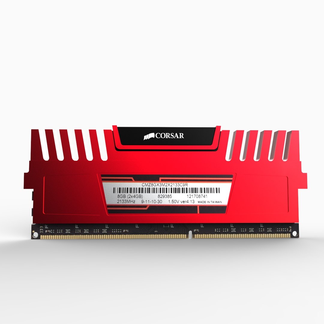 computing ddr3 ram 3d model