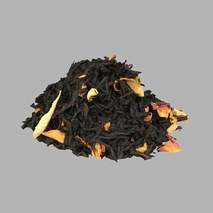 tea leaves flowers 3D model