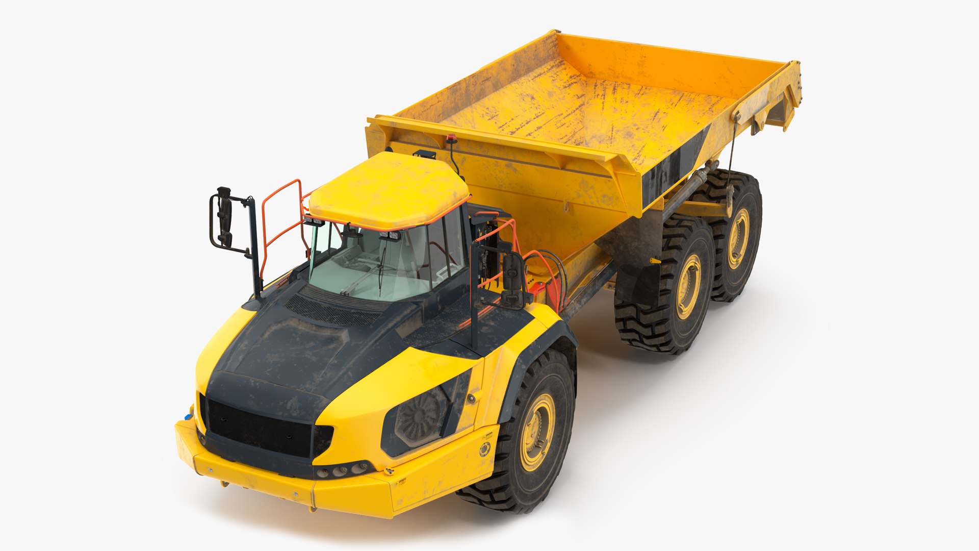 Articulated Dump Truck Dirty 3D model preview