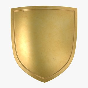 3D model gold shield 03