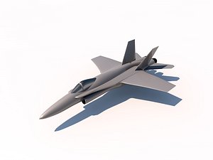 douglas f hornet fighter 3d c4d