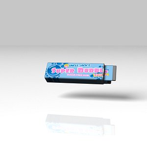 3d bubble gum pack
