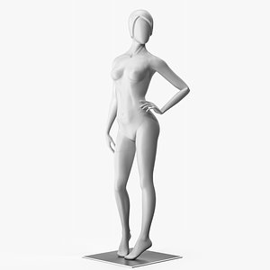 woman mannequin rig 3D model