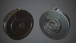 drum magazine 3d obj