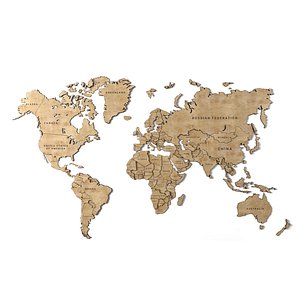 3D wooden panel world model