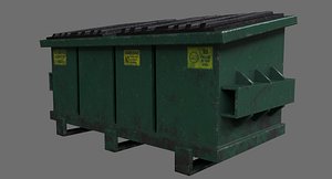3D dirty dumpster model