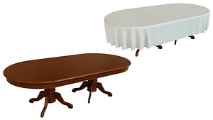 wood table 3D model